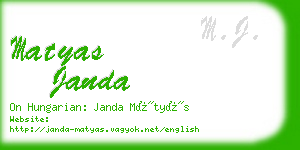 matyas janda business card